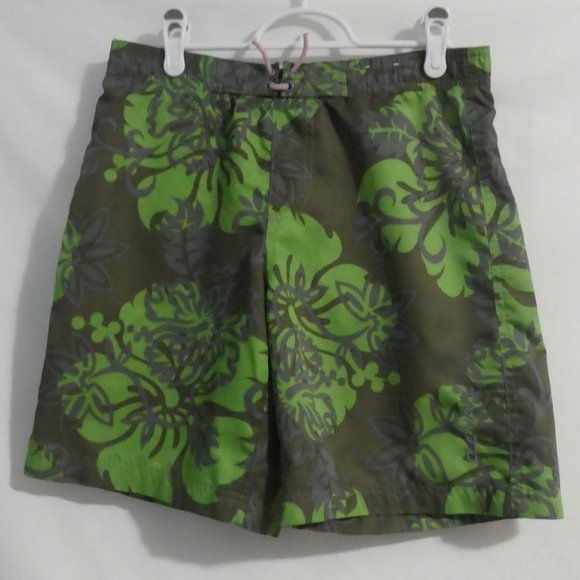 OLD NAVY | size 10 | Tropical Plant Swim Shorts | Mesh Lining - Picture 1 of 15
